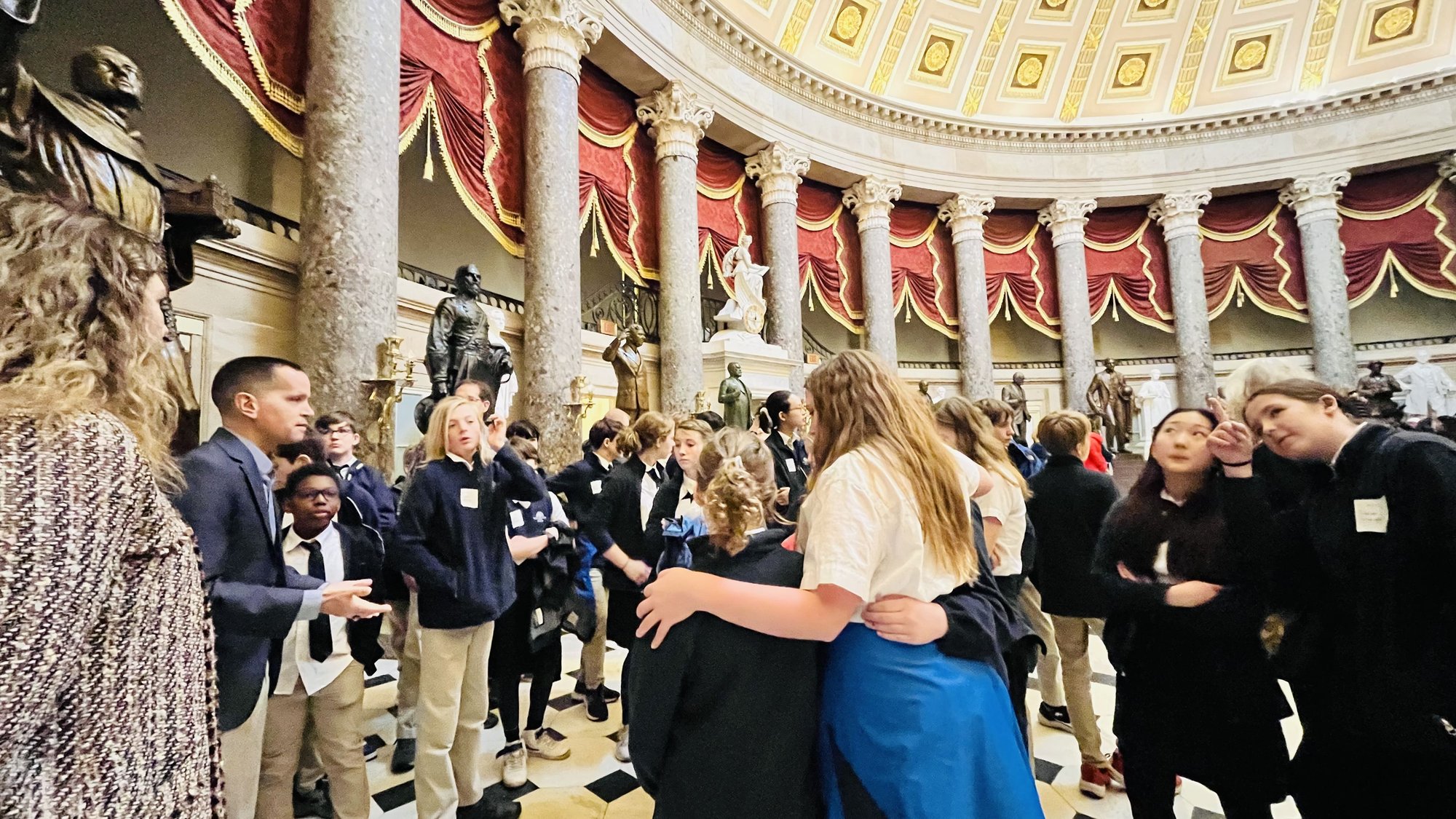 Students visiting the Capitol