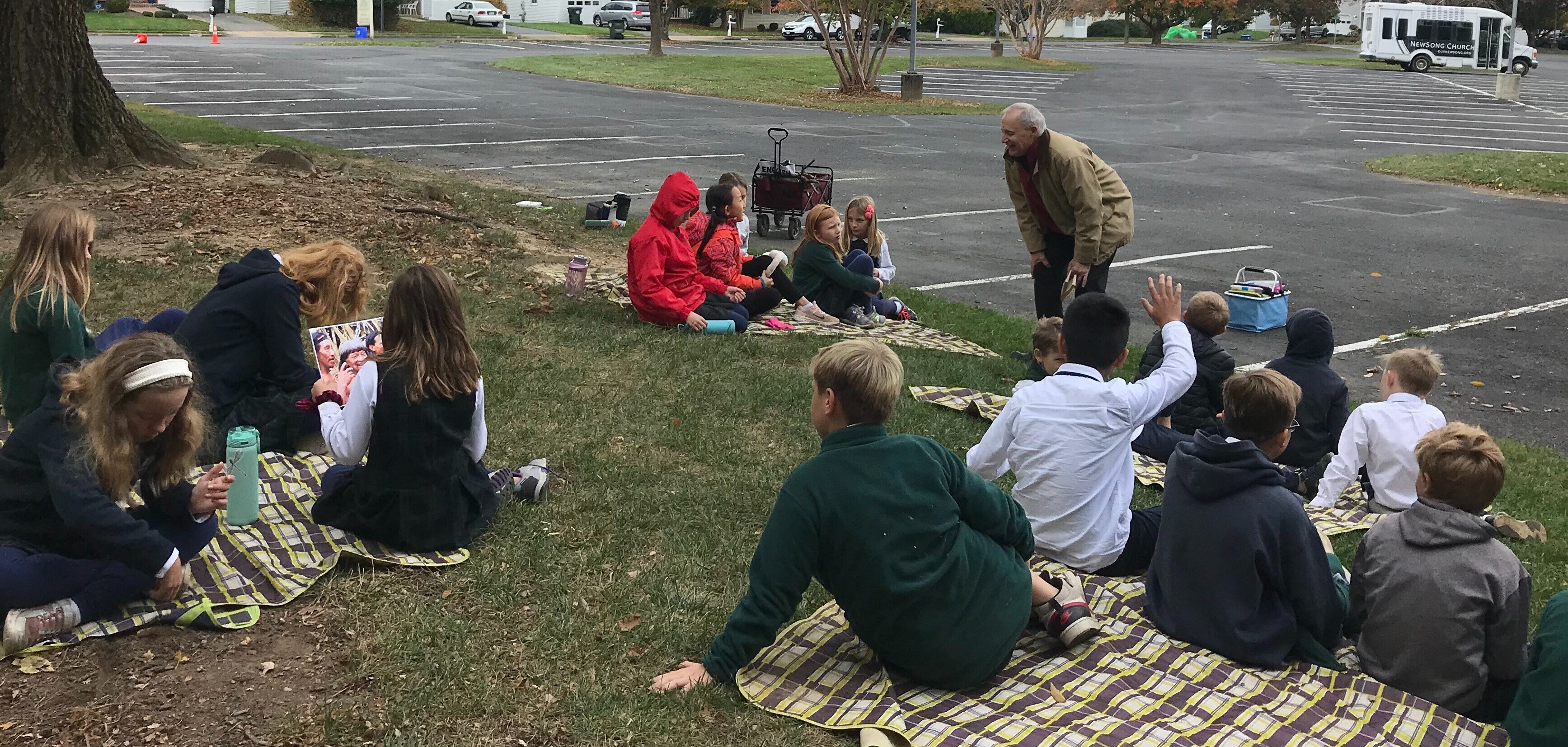 Steve Maher, grandparent helping in the students classroom